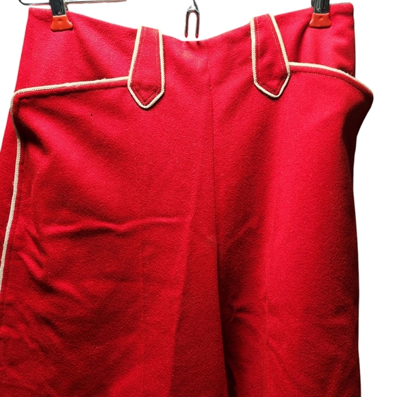 1940's Marge Riley Designer Hollywood Wool & Leather Western skirt Gaucho - Picture 2 of 12